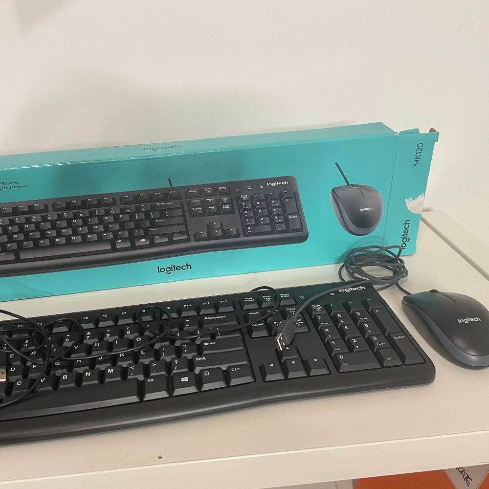 Logitech MK120 Wired Keyboard and Mouse Combo for Windows